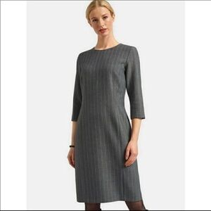 Rachel roy stripped grey long sleeve midi dress size 12